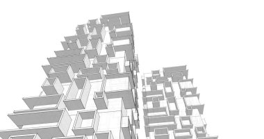 soyut mimari duvar kağıdı tasarımı, dijital konsept arkaplan