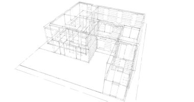 soyut mimari duvar kağıdı tasarımı, dijital konsept arkaplan