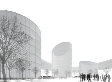 soyut mimari duvar kağıdı tasarımı, dijital konsept arkaplan