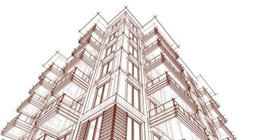 soyut mimari duvar kağıdı tasarımı, dijital konsept arkaplan