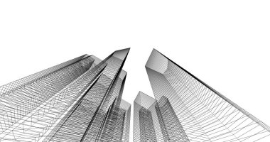 soyut mimari duvar kağıdı tasarımı, dijital konsept arkaplan