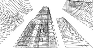 soyut mimari duvar kağıdı tasarımı, dijital konsept arkaplan