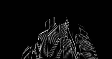 soyut mimari duvar kağıdı tasarımı, dijital konsept arkaplan