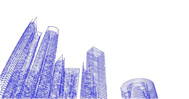 soyut mimari duvar kağıdı tasarımı, dijital konsept arkaplan