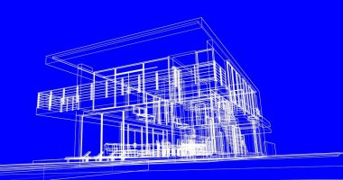 soyut mimari duvar kağıdı tasarımı, dijital konsept arkaplan