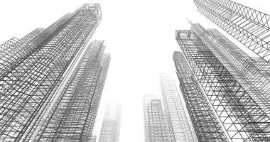 soyut mimari duvar kağıdı tasarımı, dijital konsept arkaplan