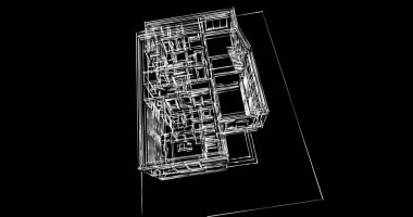 soyut mimari duvar kağıdı tasarımı, dijital konsept arkaplan