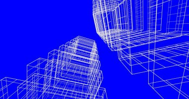 soyut mimari duvar kağıdı tasarımı, dijital konsept arkaplan