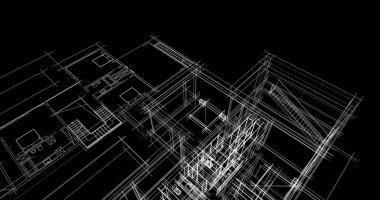 soyut mimari duvar kağıdı tasarımı, dijital konsept arkaplan