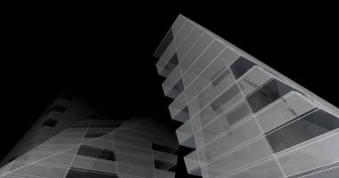 soyut mimari duvar kağıdı tasarımı, dijital konsept arkaplan