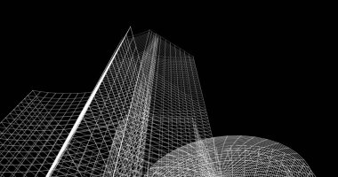 soyut mimari duvar kağıdı tasarımı, dijital konsept arkaplan