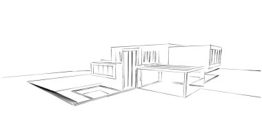 soyut mimari duvar kağıdı tasarımı, dijital konsept arkaplan