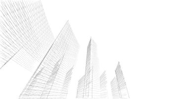 soyut mimari duvar kağıdı tasarımı, dijital konsept arkaplan