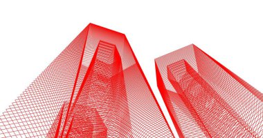 soyut mimari duvar kağıdı tasarımı, dijital konsept arkaplan