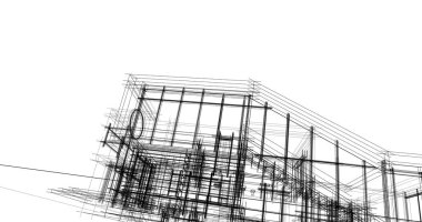 soyut mimari duvar kağıdı tasarımı, dijital konsept arkaplan