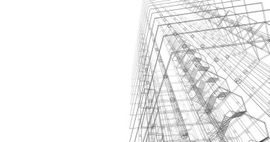 soyut mimari duvar kağıdı tasarımı, dijital konsept arkaplan