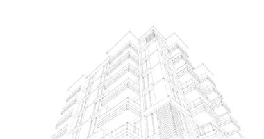 soyut mimari duvar kağıdı tasarımı, dijital konsept arkaplan