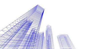 soyut mimari duvar kağıdı tasarımı, dijital konsept arkaplan