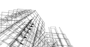 soyut mimari duvar kağıdı tasarımı, dijital konsept arkaplan