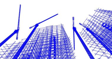 soyut mimari duvar kağıdı tasarımı, dijital konsept arkaplan