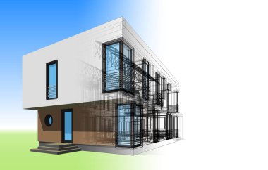 minimal geometrik şekiller, mimari çizgiler