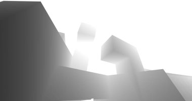 Arkaplanda mimari bina 3d illüstrasyon