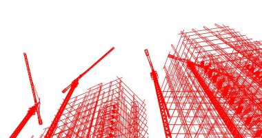 soyut mimari duvar kağıdı tasarımı, dijital konsept arkaplan