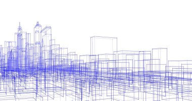 soyut mimari duvar kağıdı tasarımı, dijital konsept arkaplan