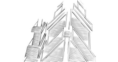 soyut mimari duvar kağıdı tasarımı, dijital konsept arkaplan