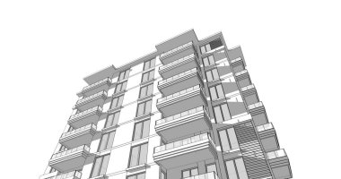 soyut mimari duvar kağıdı tasarımı, dijital konsept arkaplan