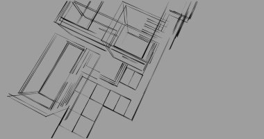 soyut mimari duvar kağıdı tasarımı, dijital konsept arkaplan