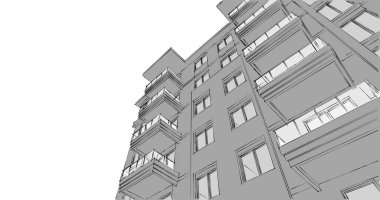 soyut mimari duvar kağıdı tasarımı, dijital konsept arkaplan