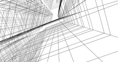 soyut mimari duvar kağıdı tasarımı, dijital konsept arkaplan