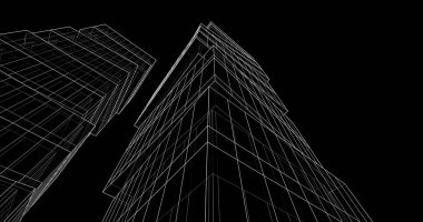 soyut mimari duvar kağıdı tasarımı, dijital konsept arkaplan