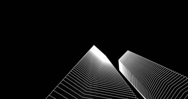 soyut mimari duvar kağıdı tasarımı, dijital konsept arkaplan