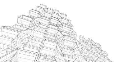 soyut mimari duvar kağıdı tasarımı, dijital konsept arkaplan