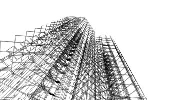 soyut mimari duvar kağıdı tasarımı, dijital konsept arkaplan