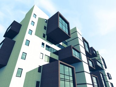 soyut mimari duvar kağıdı tasarımı, dijital konsept arkaplan