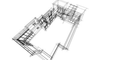 soyut mimari duvar kağıdı tasarımı, dijital konsept arkaplan