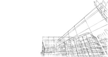 soyut mimari duvar kağıdı tasarımı, dijital konsept arkaplan