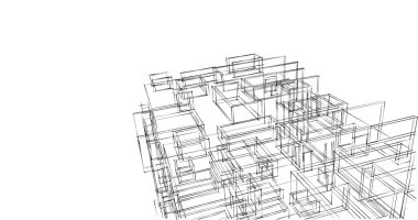 soyut mimari duvar kağıdı tasarımı, dijital konsept arkaplan