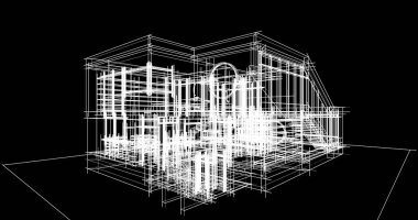 soyut mimari duvar kağıdı tasarımı, dijital konsept arkaplan