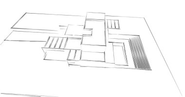soyut mimari duvar kağıdı tasarımı, dijital konsept arkaplan