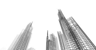 soyut mimari duvar kağıdı tasarımı, dijital konsept arkaplan