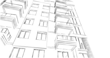 soyut mimari duvar kağıdı tasarımı, dijital konsept arkaplan