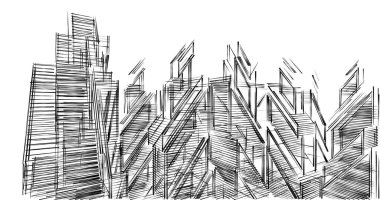 soyut mimari duvar kağıdı tasarımı, dijital konsept arkaplan