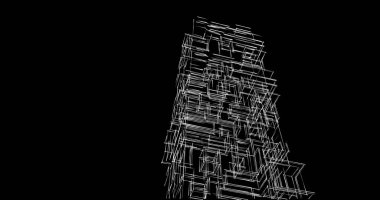 soyut mimari duvar kağıdı tasarımı, dijital konsept arkaplan