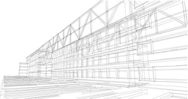 soyut mimari duvar kağıdı tasarımı, dijital konsept arkaplan