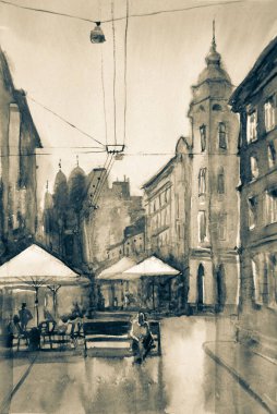 Mimari sanat konseptinde soyut çizgiler, minimum geometrik şekiller. 