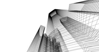 soyut mimari duvar kağıdı tasarımı, dijital konsept arkaplan